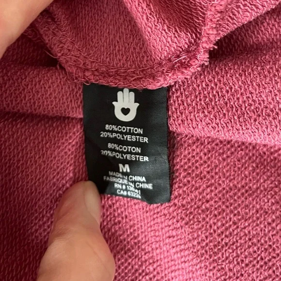 Spiritual Gangster Maroon Long Sleeve Cropped Sweatshirt - Women's Medium - Picture 5 of 7